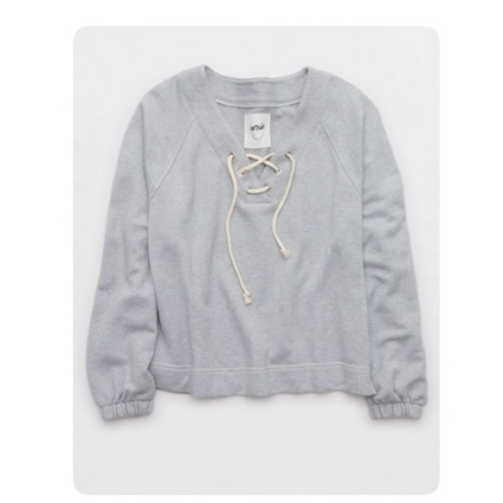 NWOT Aerie Lace-Up Sweatshirt